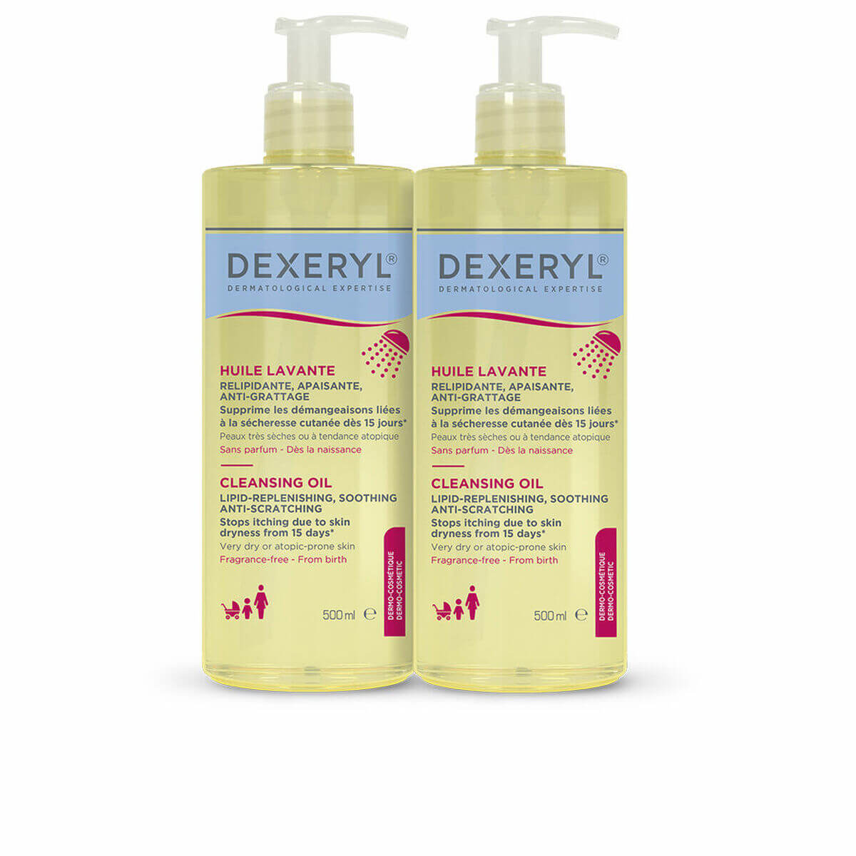 Масло за Душ Dexeryl Dermatological Expertise 500 ml 2 броя