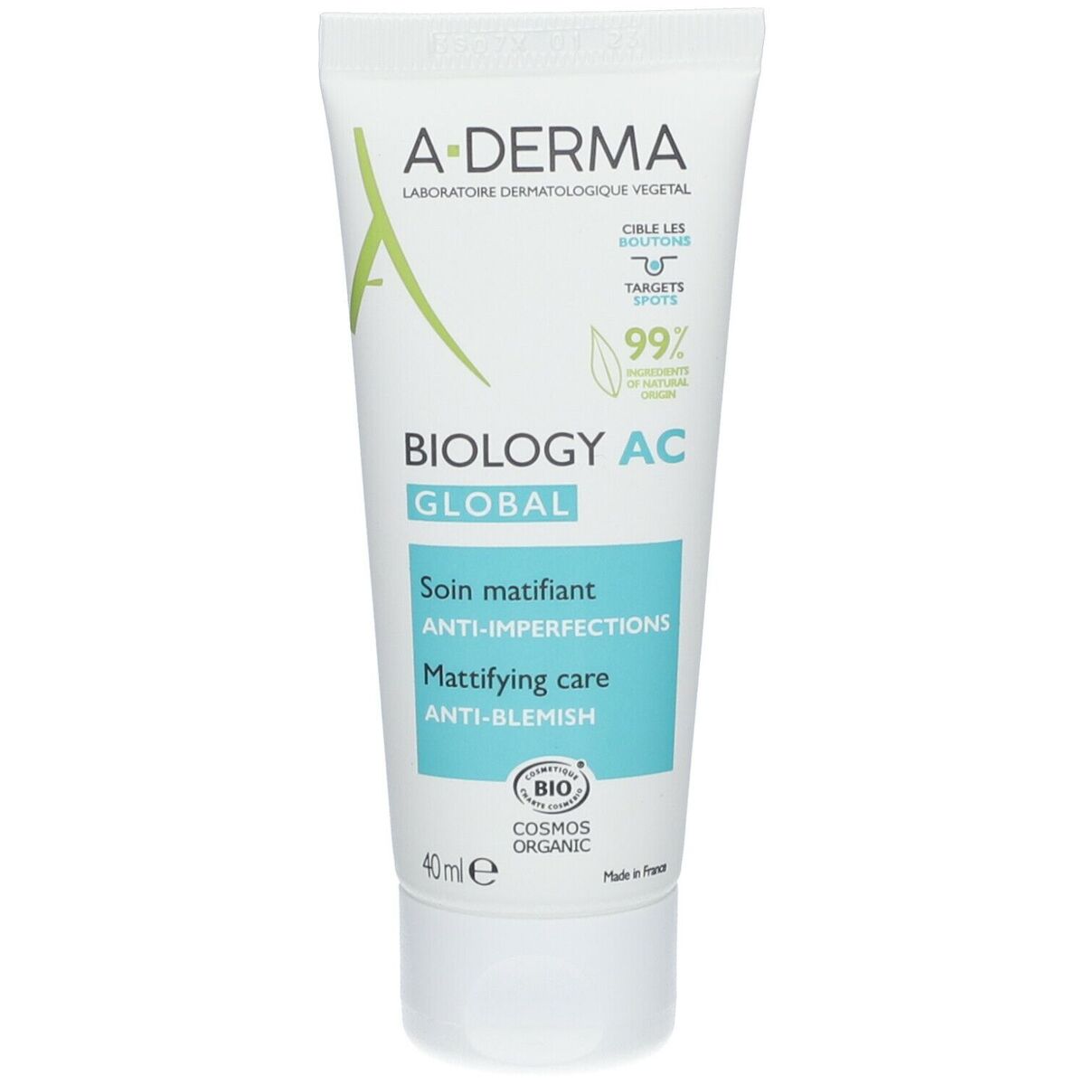 Day Cream A-Derma Biology Ac Global Soin Matifiant Anti-Imperfection-0