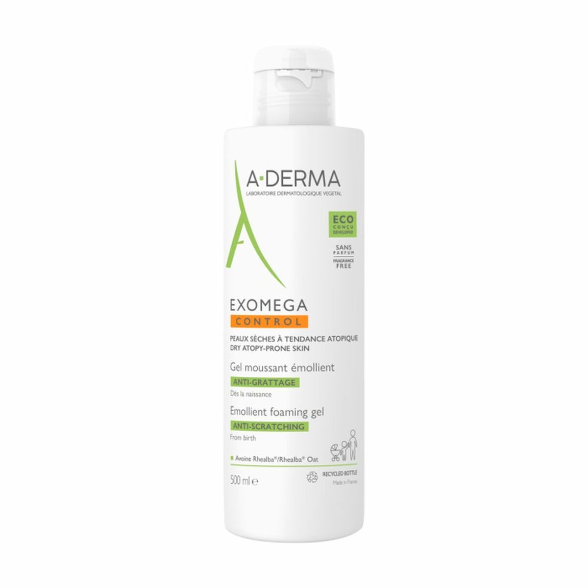 Facial Sun Cream A-Derma Exomega Control 500 ml-0