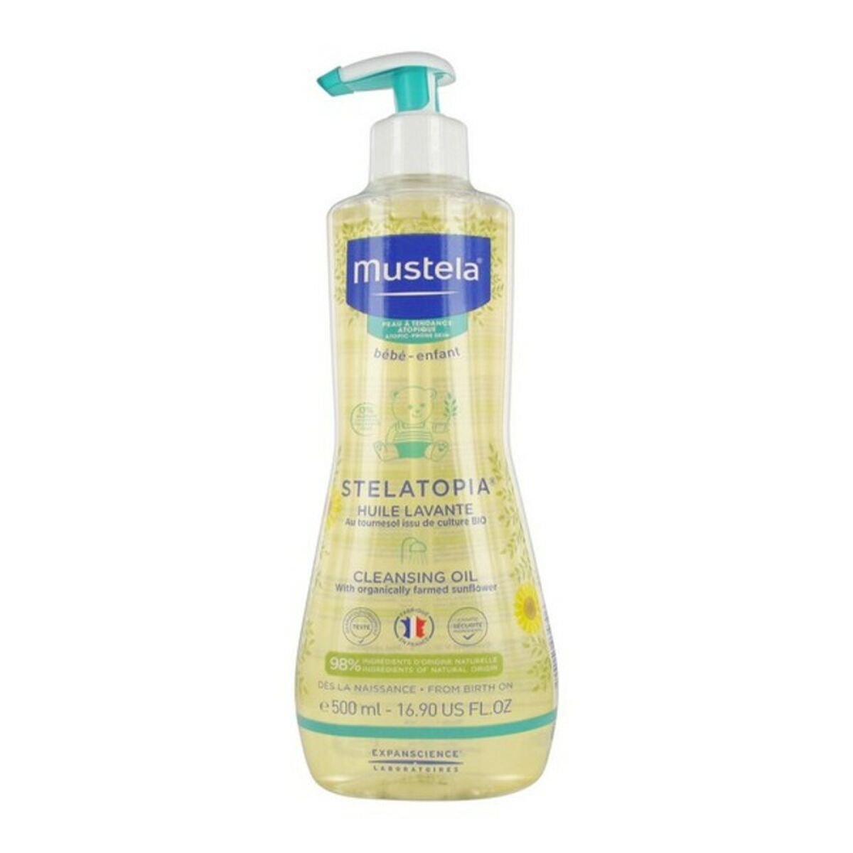 Bath Gel Stelatopia Mustela LE4306 (500 ml) 500 ml (Hypoallergenic) (Moisturizing) (Soothing)-0