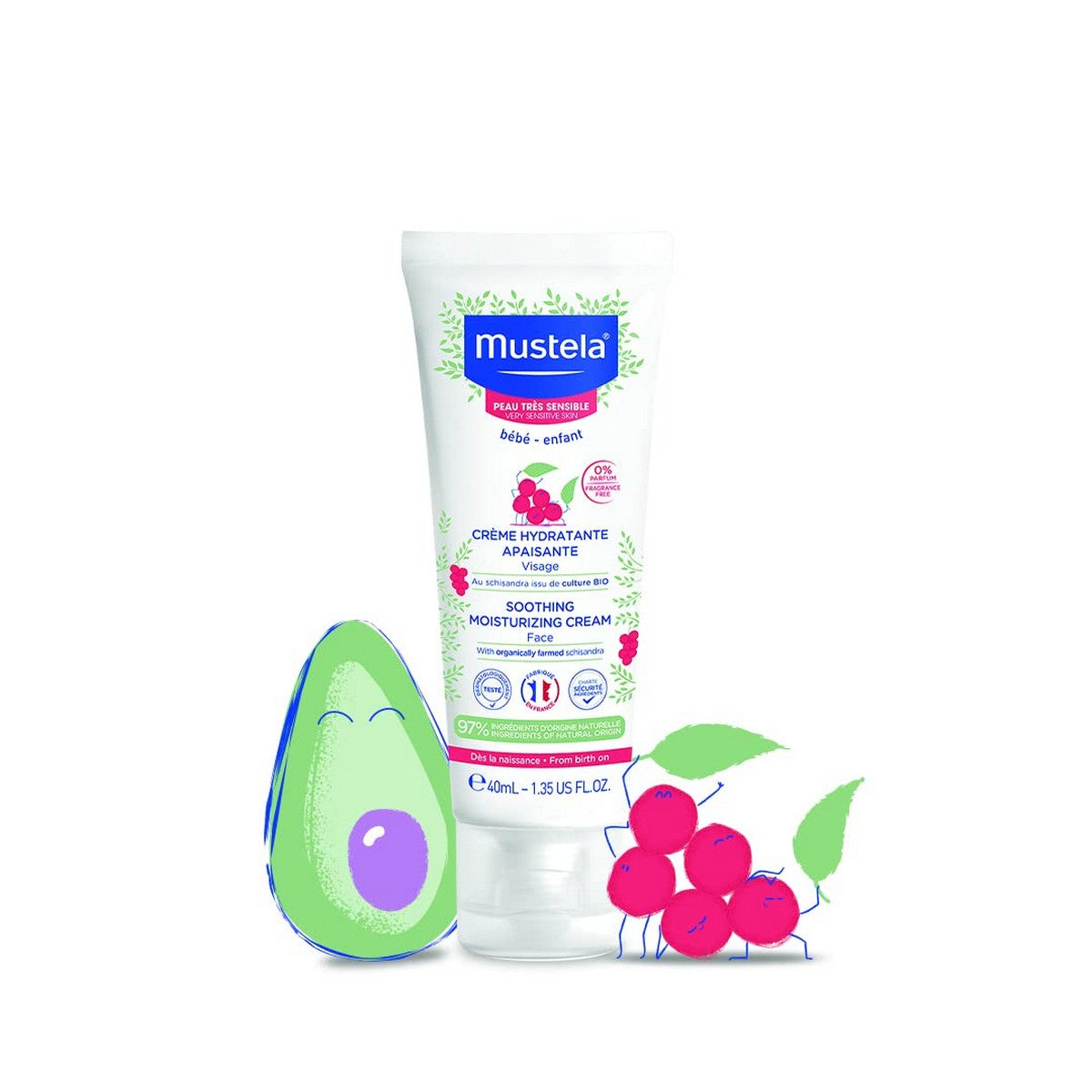 Hydrating Facial Cream for Babies Mustela Niño 40 ml-2