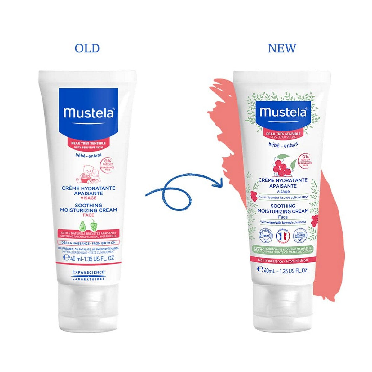 Hydrating Facial Cream for Babies Mustela Niño 40 ml-1