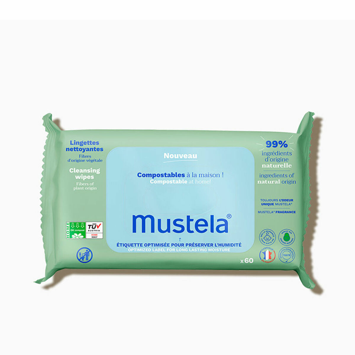 Moist Wipes Mustela BIO MUSTELA (60 Units)-0