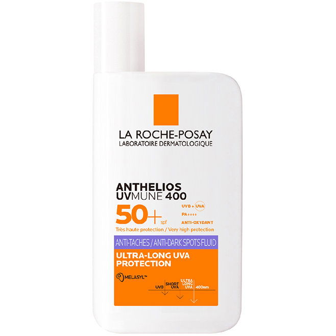 LA ROCHE-POSAY Anthelios fluid, melasyllel SPF 50+, 40 ml (3337875917407)-0