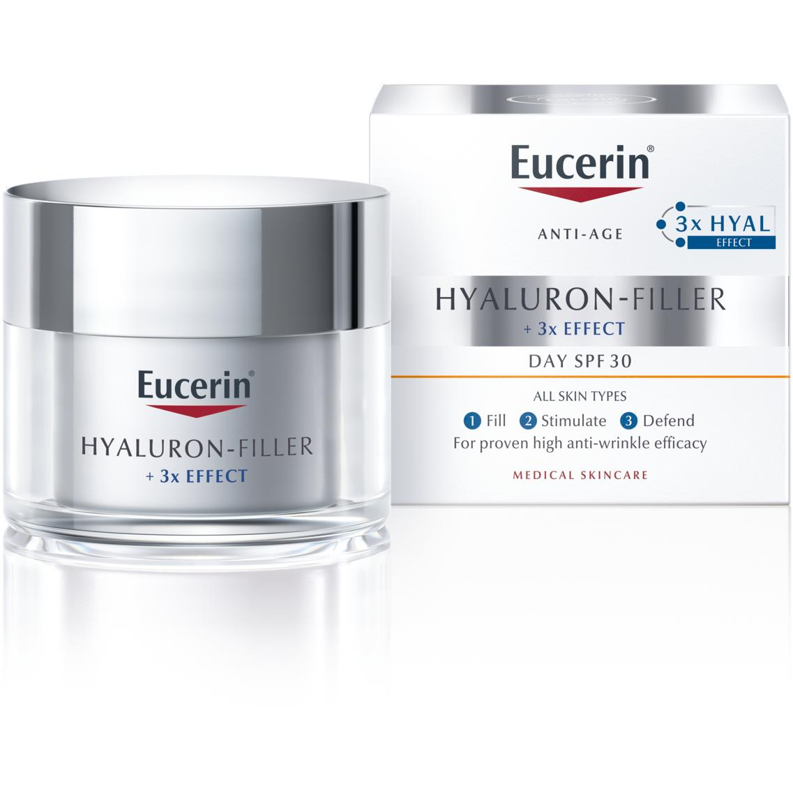 EUCERIN Hyaluron-Filler+3x effect SPF30 nappali krém, 50 ml (4005800198687)-0