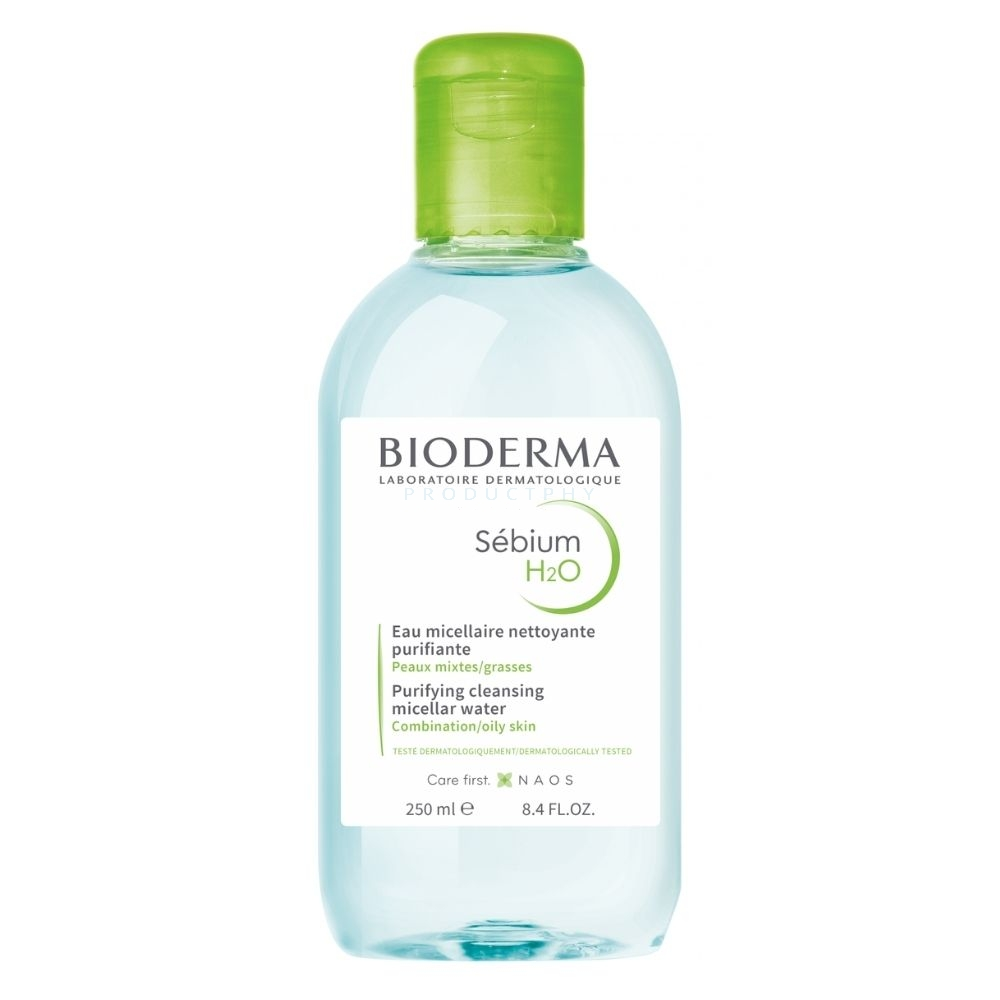 Apa micelara Bioderma Sebium H2O pentru ten mixt/gras, 250 ml (3401572288297)-0