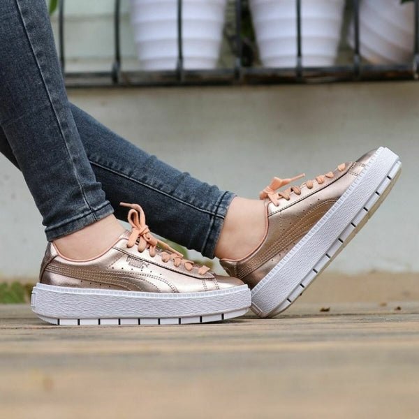 SCARPE CASUAL DA DONNA PUMA BASKET PLATFORM TRACE LUXE - blibon.com