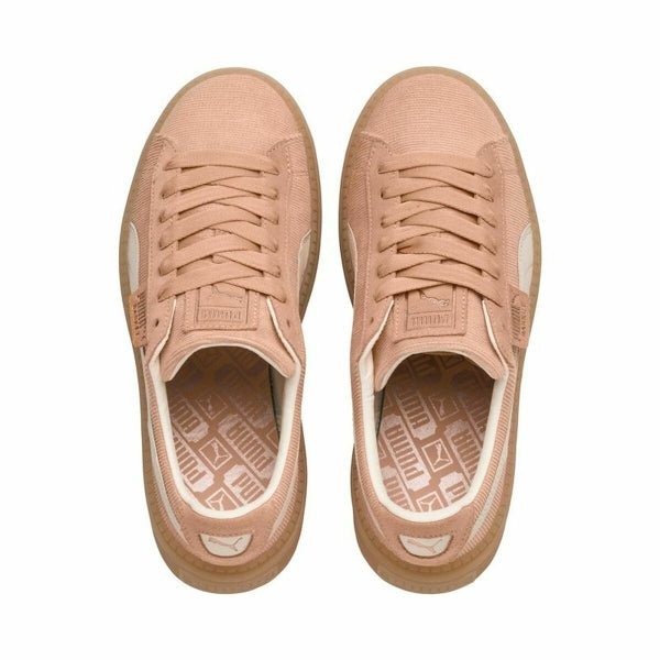 WOMEN'S CASUAL TRAINERS PUMA PLATFORM TRACE CORDUROY ORANGE - blibon.com